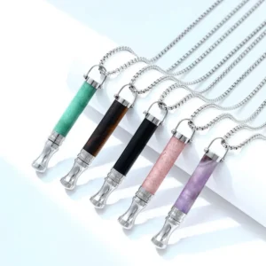 Quit Smoking Anti Vaping Breathing Necklace Stress Relief Respiratory Resi